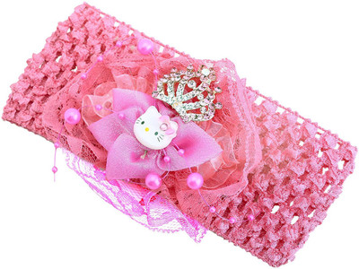

Sanjog Little Ballerina Princess Crown Headband/Crochet For Baby Girls/Kids Hair Band(Pink)