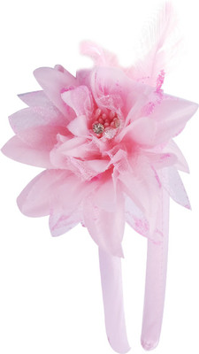 

Super Drool Feather Flower Hair Band(Pink)