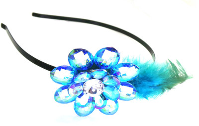 

Modish Look Feather Hair Band(Blue)
