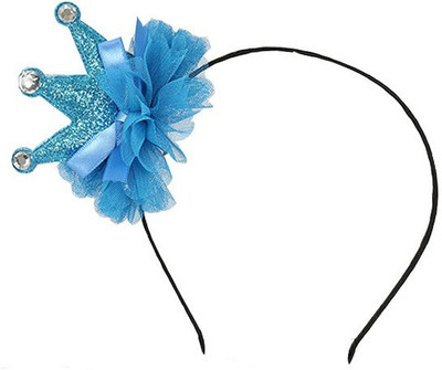 

Young & Forever Cute Princess Glitter Crown Hair Band(Blue, Silver, Black)