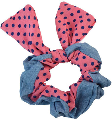 

Sarah Polka Dot Pink Fabric Hair Rubber Band for Women Rubber Band(Pink)