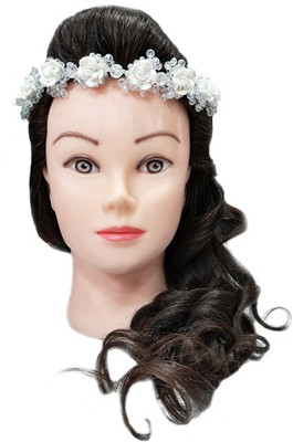Kabello Looking Beautiful Crown Accessories Hair Band(White)