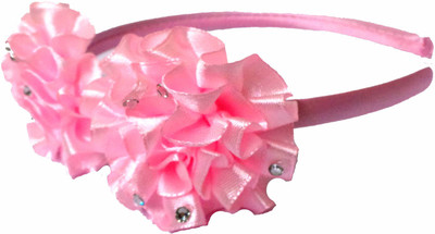 Modish Look Princess Pink Two Flowers for Kids Hair Band(Pink)