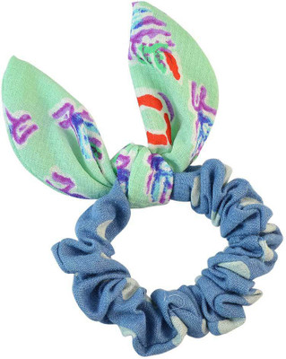 

Sarah Polka Dot Blue Fabric Hair Rubber Band for Women Rubber Band(Blue)