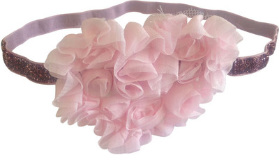 

NeedyBee Baby Girl Valentines Pink Rosette Heart Head Band(Pink)