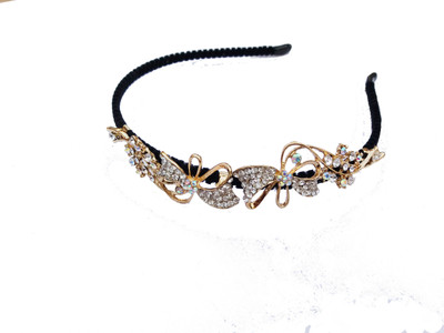 

BinnG BLOOMING Hair Band(Black, Gold)