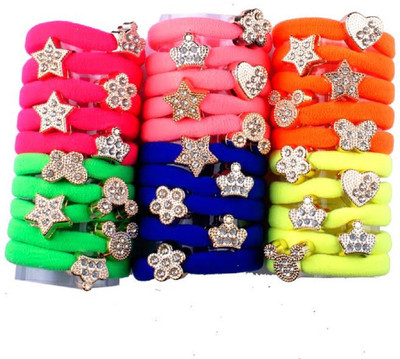 

Majik Elastics Flower Bow Butterfly Design Hair Accessory Rubber Band(Multicolor)