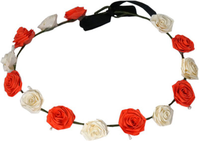 

Muren Tiara & Crown 12 Flowers-703 Head Band(Orange, White)