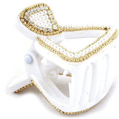 

Vama Fashions Pearl look a like beads Hair Clip(White)