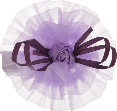 

Angel Closet Flower Tulle with Ribbons Hair Clip(Purple)