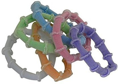 

Motique Accessories Set of 6 Small Pony Holders Hair Accessory Rope Style - Pastel Colors Hair Accessory Set(Multicolor)