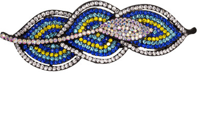 

Glitters Online Leaf Design Blue Stone Hair Clip(Blue)