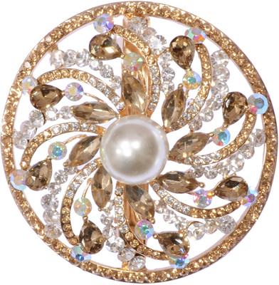 

Mansiyaorange party Wedding casual wear fancy Golden pin accessories Hair Clip(Copper)