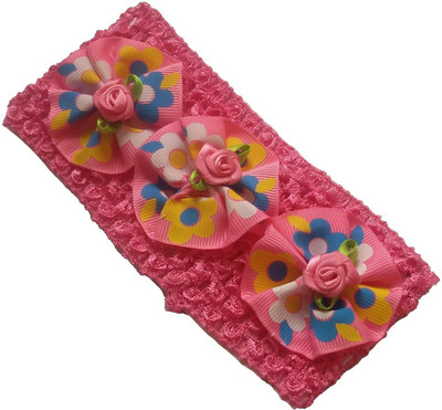 

Viva Fashions Three Flower Crochet Head Band(Multicolor)