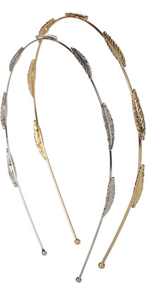 

Blueberry Leaf Studded Hair Band(Gold, Silver)