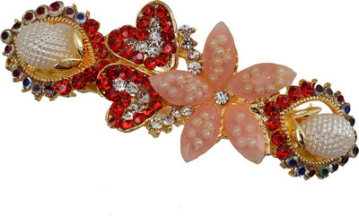 Taj Pearl Designer Hair Clip(Gold)