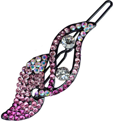 

Glitters Online Pink Colour American Diamond Hair Clip(Pink)