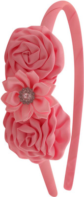 

Pikaboo Twin Rose Crystal Flower Hair Band(Pink)