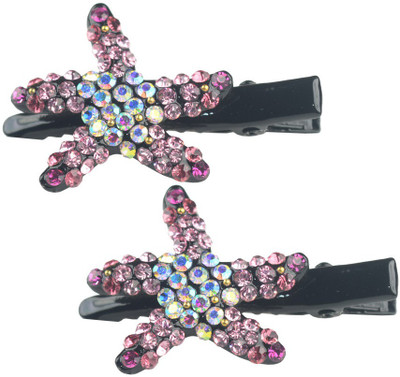 

Glitters Online Pink Colour American Diamond Hair Clip(Pink)