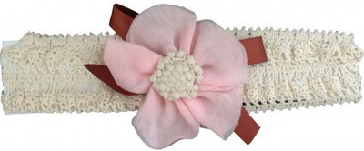 

NeedyBee Crochet Adorned Georgette Flower Head Band(Beige)