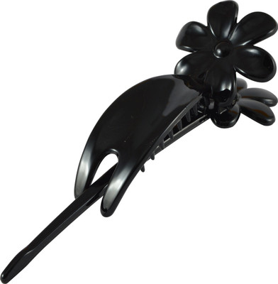 

Sarah Floral Slide-In Banana Clip(Black)