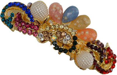 

Taj Pearl Designer Hair Clip(Gold)