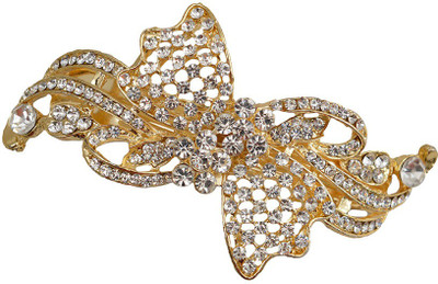 

Taj Pearl Designer Hair Clip(Gold)
