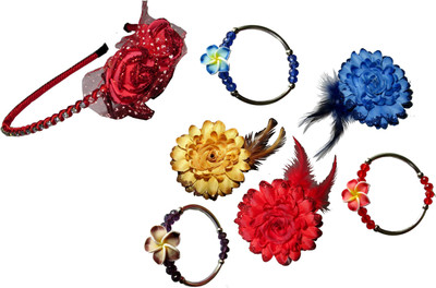 

Takspin Floral Style Tic-Tac Hair Accessory Set(Multicolor)