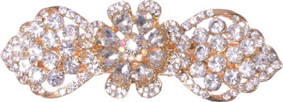 

Mansiyaorange party Wedding casual wear fancy Golden pin accessories Hair Clip(White)