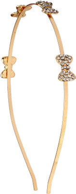 20 Dresses Bows In A Row Hair Band(Gold)
