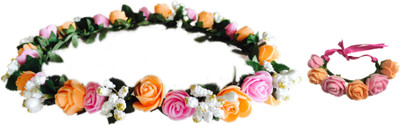 

Loops n knots Sweet Pink Feather Collection Kids Head Band(Multicolor)