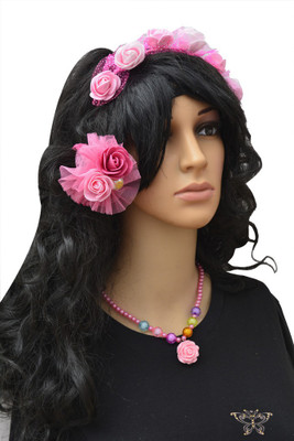 

Shopaholic Fashion Complete Baby Girl Party Flower Combo Hair Accessory Set(Pink)