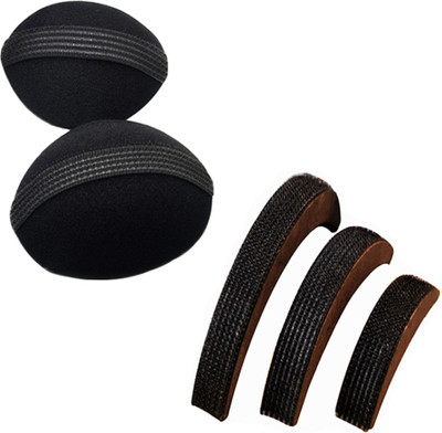 

Style Tweak Combo of Hair Puff Bumpits - Set of 5 Hair Accessory Set(Black)