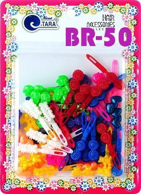 

Tara Tara Girls Super Cute Self Hinge Plastic Mulit Design Hair Barrettes Selection (BR50) Hair Claw(Multicolor)