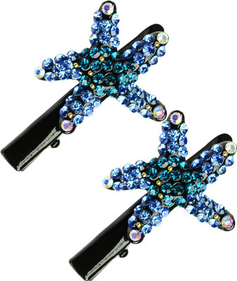 

Glitters Online Blue Colour American Diamond Hair Clip(Blue)