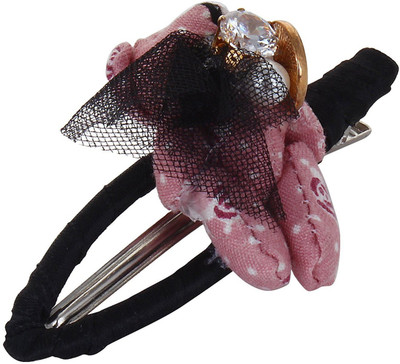 

Fayon Weekend Party Pink Teddy Black Hair Pin(Pink)