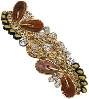 

Taj Pearl Designer Hair Clip(Gold)