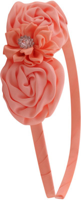 

Pikaboo Twin Rose Crystal Flower Hair Band(Orange)