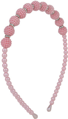 

Fayon Chic Stylish Pink Pearl Beaded Hair Band(Pink)