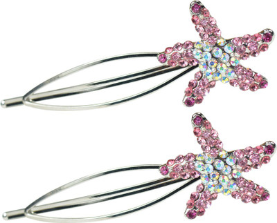 

Glitters Online Pink Colour American Diamond Hair Pin(Pink)