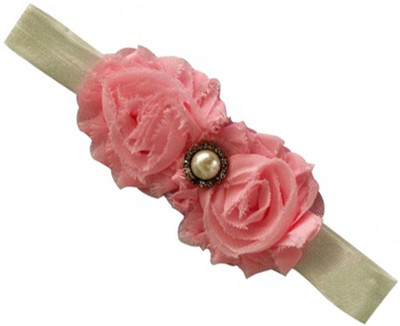 

AkinosKIDS Shabby Fower Diamond Newborn Soft Head Band(Pink)