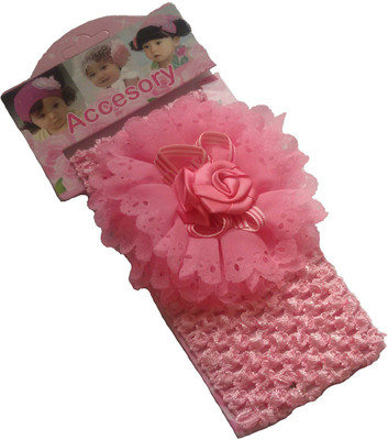 

Viva Fashions Flower on Crochet Head Band(Pink)