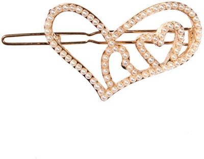 

Crunchy Fashion Contemporary Valentine Heart To Heart Hair Clip(Gold)