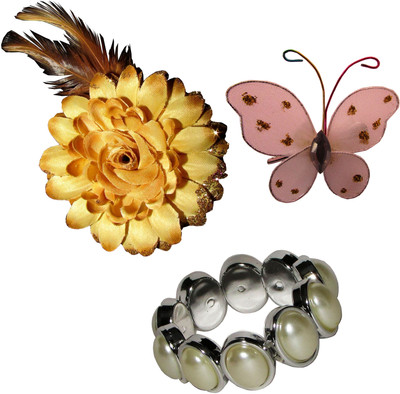 

Yashasvi Floral Tic-Tac Hair Accessory Set(Multicolor)