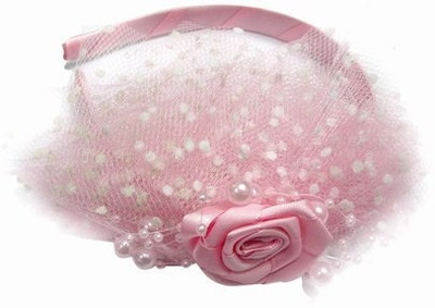 

Pink & Blue India Soft Net Flower with Pearl Hair Band(Pink)