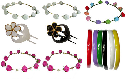 

Diana Floral Style Tiara Hair Accessory Set(Multicolor)