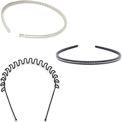 

Style Tweak Style Tweak Combo of 3 Hairbands Hair Band(Black, Beige)