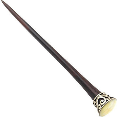 

Evolatree Evolatree - Hand Carved Sono Wood Hair Stick - Round MOP Shell - Steel Filigree Wrap - 7" Bun Stick(Multicolor)