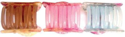 

FAB Multicolour Plastic Clutcher - Set-uyh-of 3 Hair Claw(Multicolor)