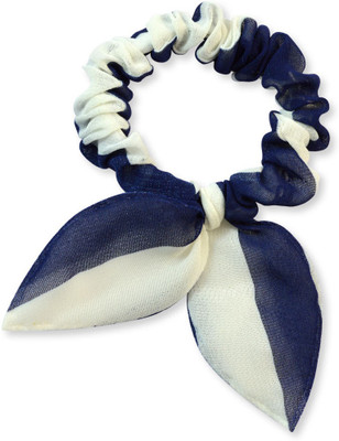 

Sarah Plain Rabbit Ear Rubber Band(Blue, White)